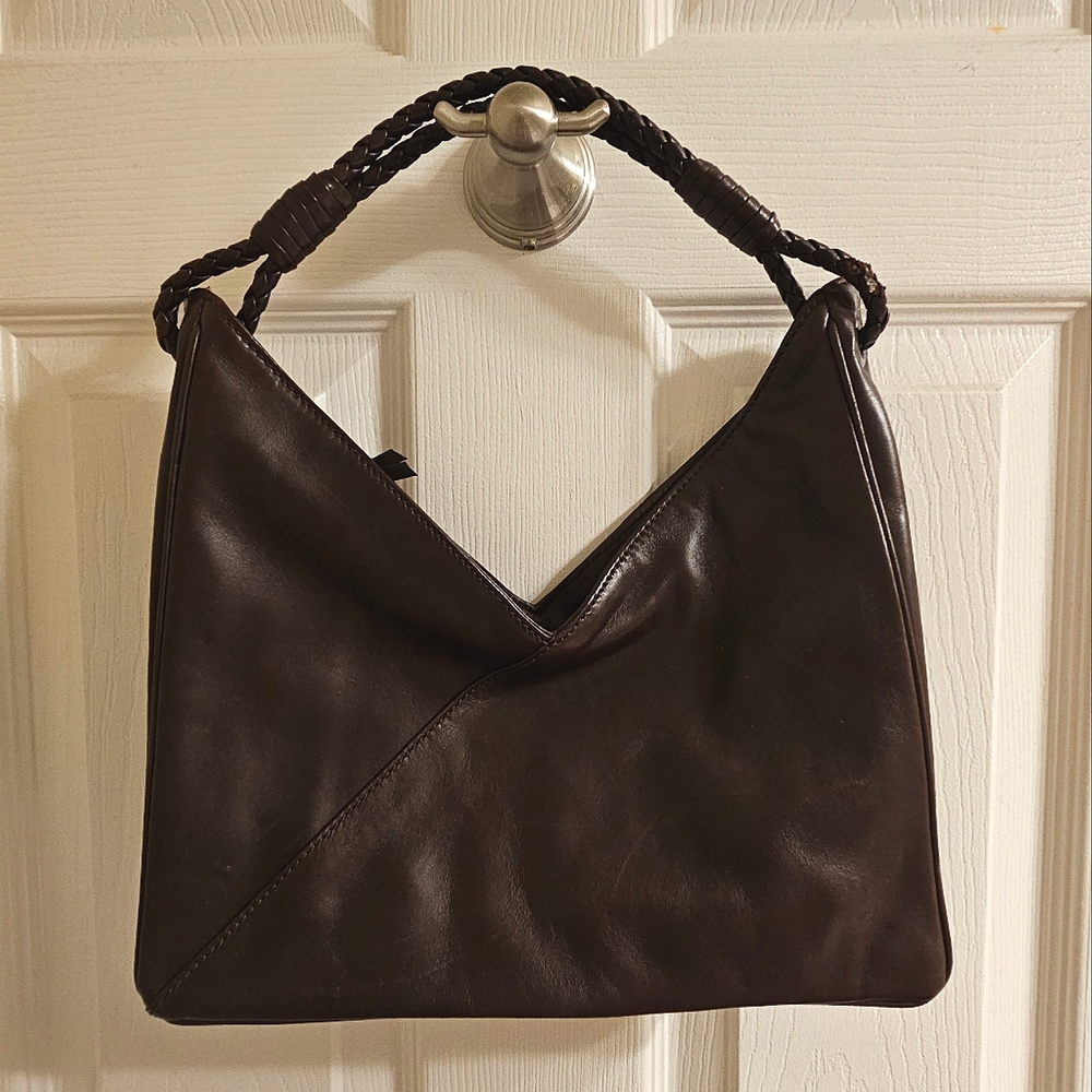 Bottega Veneta Intrecciato Handbag Brown Leather